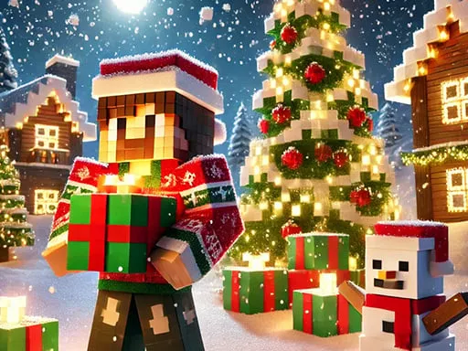 Minecraft Christmas Jigsaw: Festive Pixel Art Fun